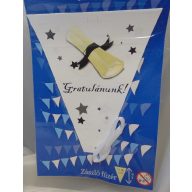 Ballagási zászlógirland Gratulálunk felirattal (2,5 m)