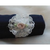 Csuklódísz, gyerek méret, mályva virággal