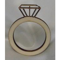 Szalvétagyűrű, gyémántgyűrű mintával