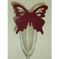 Pillangó ültetőkártya bordó (10 db)