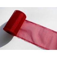 Piros 11 cm x 10 m organza - 001