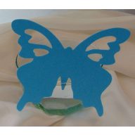 Pillangó ültetőkártya türkizkék (10 db)