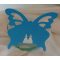 Pillangó ültetőkártya türkizkék (10 db)