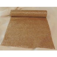Glitteres dekoranyag (28 cm x 5 m), arany - 014