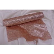 Glitteres dekoranyag (28 cm x 5 m), rosegold