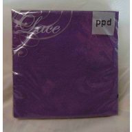 Lila dombornyomott szalvéta (15 db) LACE