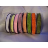 Organza szalag (0,6 cm x 50 m), s.mohazöld