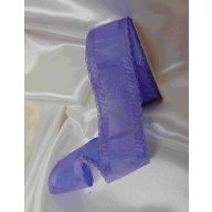 Szatén szalag, mintás széllel, lila (3, 8 cm x 10 m)