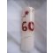Évszámos gyertya 60., egyedi kézi munka (15 cm)