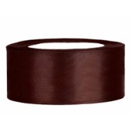 2,5 cm-es szatén szalag (25 m) barna (032)