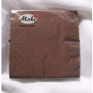 33x33 cm szalvéta, 3 rétegű (20 db/cs) barna