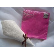 Pink dombornyomott szalvéta 33x33 (15 db) LACE