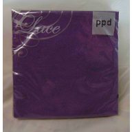 Lila dombornyomott desszert szalvéta (15 db) LACE