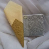 Ezüst dombornyomott desszert szalvéta (15 db) AMB