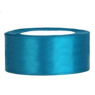 2,5 cm-es szatén szalag (25 m) türkizkék (083)
