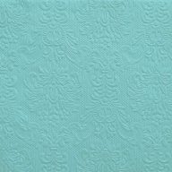 Türkiz dombornyomott szalvéta 33x33 (15 db) AMB