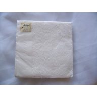 Fehér (4925) dombornyomott szalvéta 33x33 (15 db) AMB