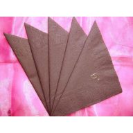 Gyűrűs szalvéta barna (50 db/cs)