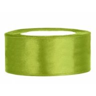 2,5 cm-es szatén szalag (25 m) fűzöld (102J)