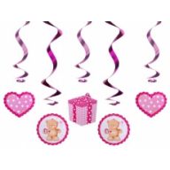 Babás, kislányos 5 részes függődísz (swid3)