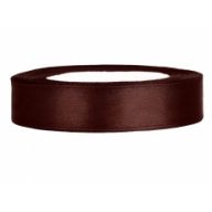 1, 2 szatén szalag barna, 25 m (032)