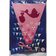 Gólyás zászlógirland rózsaszín (2,5 m)