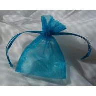8x10 cm organza tasak türkiz (10 db)