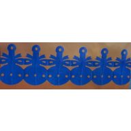 Babás, cumis girland, világoskék 4 m