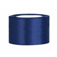 3, 8 cm-es szatén szalag (25 m) sötétkék - 074
