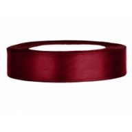 1, 2 cm-es szatén szalag (25 m) bordó (082)