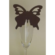 Pillangó ültetőkártya barna (10 db)