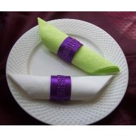 Strasszos szalvétagyűrű sötétlila