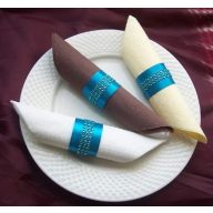 Strasszos szalvétagyűrű türkiz